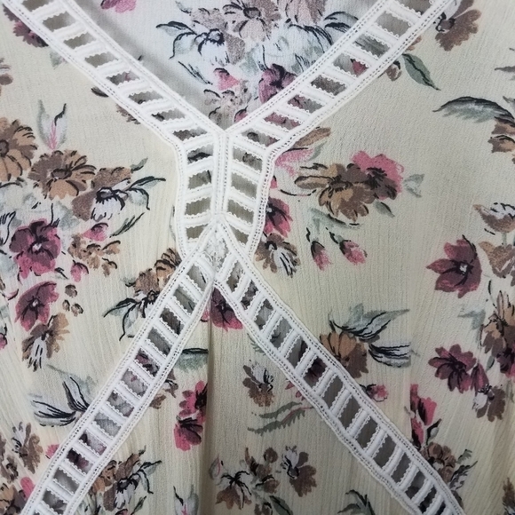 Kori America Ivory Floral Print Tunic Size Small - Picture 3 of 8